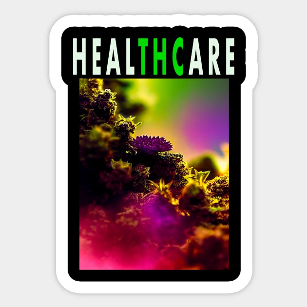 HEALTHCARE - THC Pot Leaf | Support Medical Marijuana Weed Sticker by aditchucky